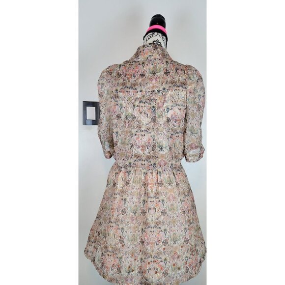 Zadig & Voltaire Rewel Mousseline  Mini Kaleido Floral Beaded Dress S - Picture 9 of 16